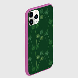 Чехол iPhone 11 Pro матовый Одуванчики, цвет: 3D-фиолетовый — фото 2
