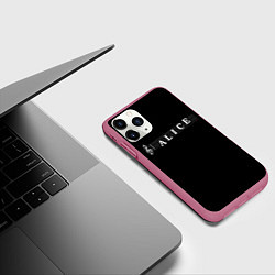 Чехол iPhone 11 Pro матовый Alice, цвет: 3D-малиновый — фото 2