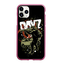 Чехол iPhone 11 Pro матовый DayZ, цвет: 3D-малиновый