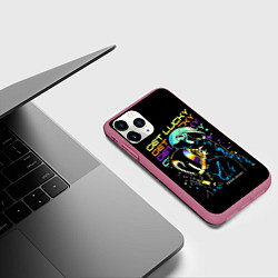 Чехол iPhone 11 Pro матовый DAFT PUNK, цвет: 3D-малиновый — фото 2