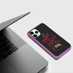 Чехол iPhone 11 Pro матовый РОК НАВСЕГДА!, цвет: 3D-фиолетовый — фото 2