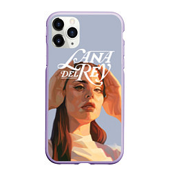 Чехол iPhone 11 Pro матовый Lana del rey, цвет: 3D-светло-сиреневый