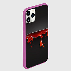 Чехол iPhone 11 Pro матовый Разрезанный, цвет: 3D-фиолетовый — фото 2