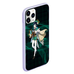 Чехол iPhone 11 Pro матовый Genshin Impact - Venti, цвет: 3D-светло-сиреневый — фото 2