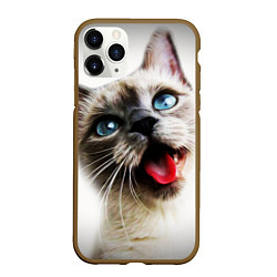 Чехол iPhone 11 Pro матовый Котик