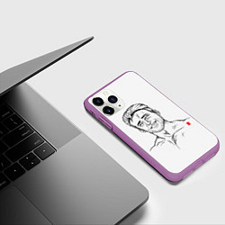Чехол iPhone 11 Pro матовый Aniki, цвет: 3D-фиолетовый — фото 2