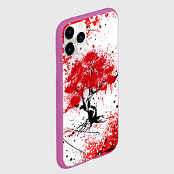 Чехол iPhone 11 Pro матовый САКУРА SAKURA ВИШНЯ, цвет: 3D-фиолетовый — фото 2