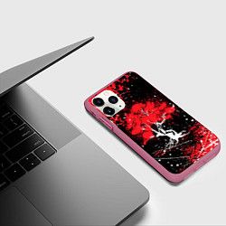 Чехол iPhone 11 Pro матовый САКУРА SAKURA ВИШНЯ, цвет: 3D-малиновый — фото 2