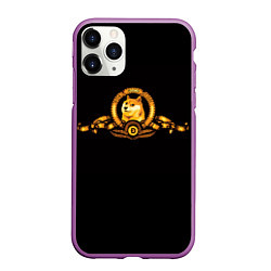 Чехол iPhone 11 Pro матовый DOGE COIN ДОГИ МЕМ, цвет: 3D-фиолетовый