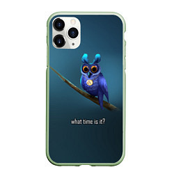 Чехол iPhone 11 Pro матовый Owl, цвет: 3D-салатовый