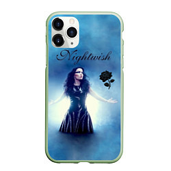 Чехол iPhone 11 Pro матовый Nightwish, цвет: 3D-салатовый