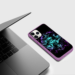 Чехол iPhone 11 Pro матовый Герои аниме, цвет: 3D-фиолетовый — фото 2