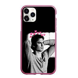 Чехол iPhone 11 Pro матовый Дневники вампира, цвет: 3D-малиновый