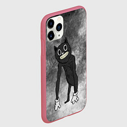Чехол iPhone 11 Pro матовый Cartoon cat, цвет: 3D-малиновый — фото 2