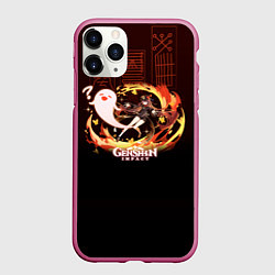 Чехол iPhone 11 Pro матовый Genshin Impact - Hu Tao