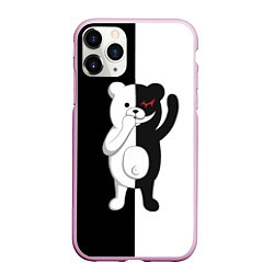 Чехол iPhone 11 Pro матовый МЕДВЕДЬ МОНОКУМА, цвет: 3D-розовый