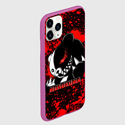 Чехол iPhone 11 Pro матовый MONOKUMA МОНОКУМА BLOOD, цвет: 3D-фиолетовый — фото 2