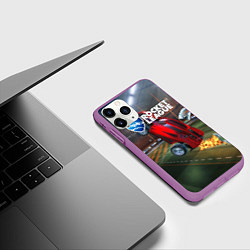 Чехол iPhone 11 Pro матовый Rocket League, цвет: 3D-фиолетовый — фото 2