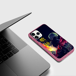 Чехол iPhone 11 Pro матовый Канеки Кен Токийский гуль, цвет: 3D-малиновый — фото 2