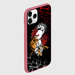 Чехол iPhone 11 Pro матовый ONE-PUNCH MAN ВАНПАНЧМЕН, цвет: 3D-малиновый — фото 2