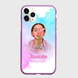 Чехол iPhone 11 Pro матовый Манижа Manizha, цвет: 3D-фиолетовый