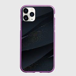 Чехол iPhone 11 Pro матовый Волны, цвет: 3D-фиолетовый