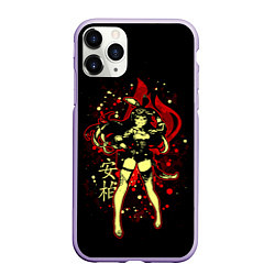 Чехол iPhone 11 Pro матовый GENSHIN IMPACT, ЭМБЕР, цвет: 3D-светло-сиреневый