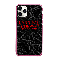 Чехол iPhone 11 Pro матовый Cannibal Corpse Songs Z, цвет: 3D-малиновый