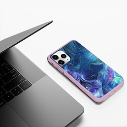 Чехол iPhone 11 Pro матовый Абстракция, цвет: 3D-розовый — фото 2