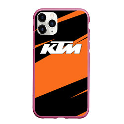 Чехол iPhone 11 Pro матовый KTM КТМ, цвет: 3D-малиновый