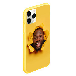 Чехол iPhone 11 Pro матовый Hi, цвет: 3D-желтый — фото 2