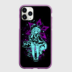 Чехол iPhone 11 Pro матовый GENSHIN IMPACT, ЦИ ЦИ, цвет: 3D-фиолетовый