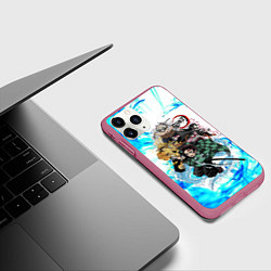 Чехол iPhone 11 Pro матовый КЛИНОК РАССЕКАЮЩИЙ ДЕМОНОВ, цвет: 3D-малиновый — фото 2