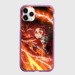 Чехол iPhone 11 Pro матовый КЛИНОК РАССЕКАЮЩИЙ ДЕМОНОВ, цвет: 3D-фиолетовый