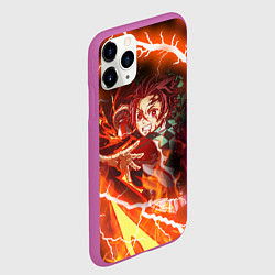 Чехол iPhone 11 Pro матовый КЛИНОК РАССЕКАЮЩИЙ ДЕМОНОВ, цвет: 3D-фиолетовый — фото 2