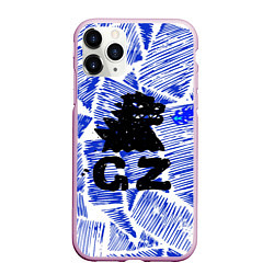 Чехол iPhone 11 Pro матовый Годзилла, цвет: 3D-розовый