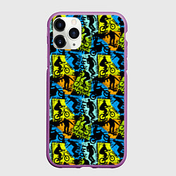 Чехол iPhone 11 Pro матовый Extreme, цвет: 3D-фиолетовый