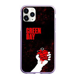 Чехол iPhone 11 Pro матовый Green day, цвет: 3D-светло-сиреневый