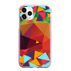 Чехол iPhone 11 Pro матовый Геометрическая Абстракция, цвет: 3D-розовый