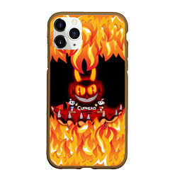 Чехол iPhone 11 Pro матовый CUPHEAD DEVIL, цвет: 3D-коричневый