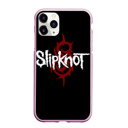 Чехол iPhone 11 Pro матовый Slipknot Надпись, цвет: 3D-розовый