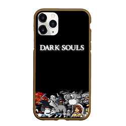 Чехол iPhone 11 Pro матовый 8bit Dark Souls, цвет: 3D-коричневый