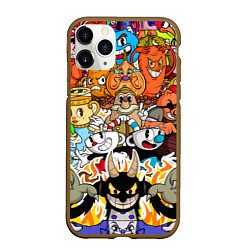 Чехол iPhone 11 Pro матовый CUPHEAD, цвет: 3D-коричневый