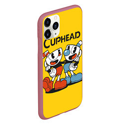 Чехол iPhone 11 Pro матовый CUPHEAD, цвет: 3D-малиновый — фото 2