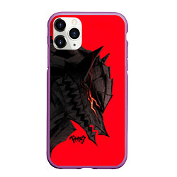 Чехол iPhone 11 Pro матовый BERSERK БЕРСЕРК, цвет: 3D-фиолетовый