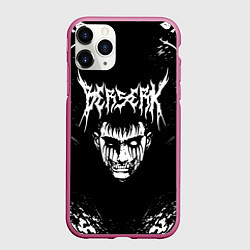Чехол iPhone 11 Pro матовый BERSERK БЕРСЕРК, цвет: 3D-малиновый