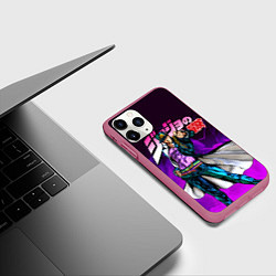 Чехол iPhone 11 Pro матовый JOJOS BIZARRE ADVENTURE, цвет: 3D-малиновый — фото 2