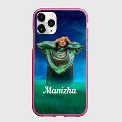 Чехол iPhone 11 Pro матовый Манижа Manizha, цвет: 3D-малиновый
