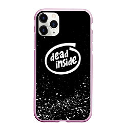 Чехол iPhone 11 Pro матовый DEAD INSIDE, цвет: 3D-розовый