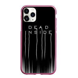 Чехол iPhone 11 Pro матовый DEAD INSIDE DEATH STRANDING, цвет: 3D-малиновый